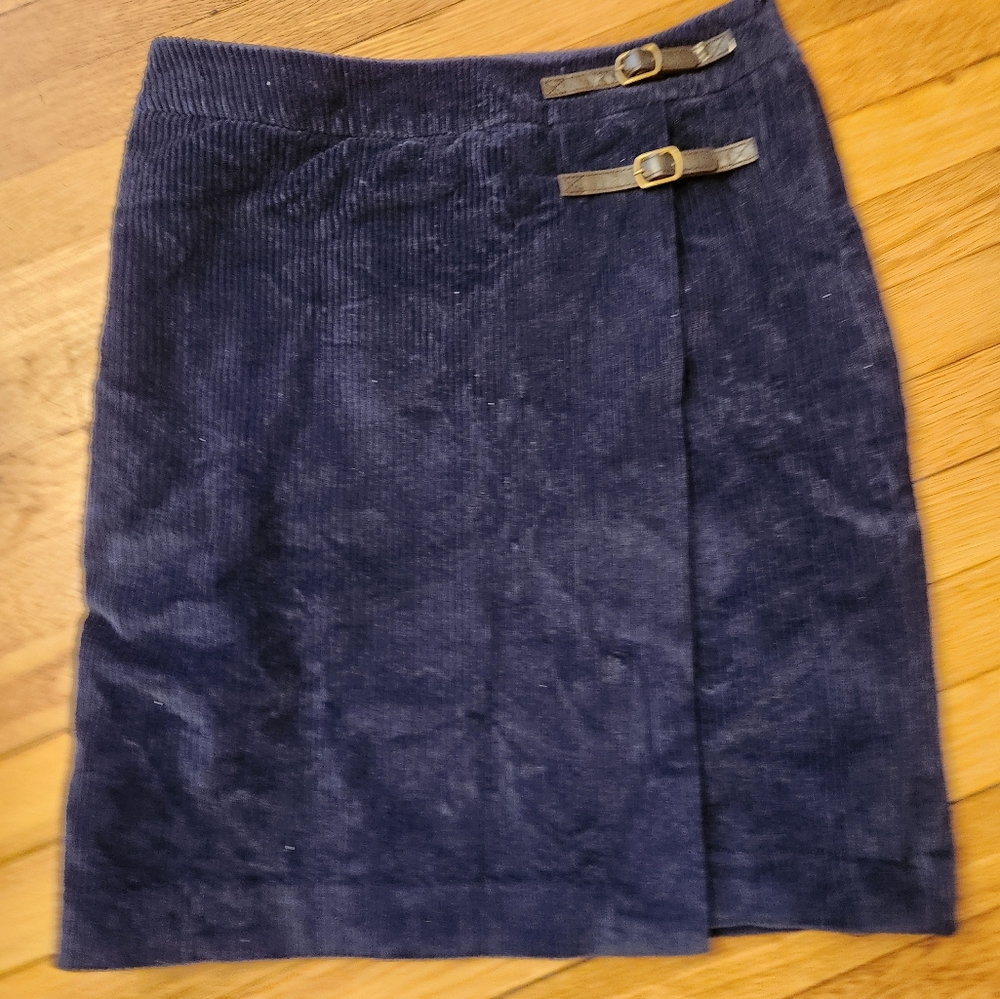 Navy Blue Courdory Boden Skirt 8L